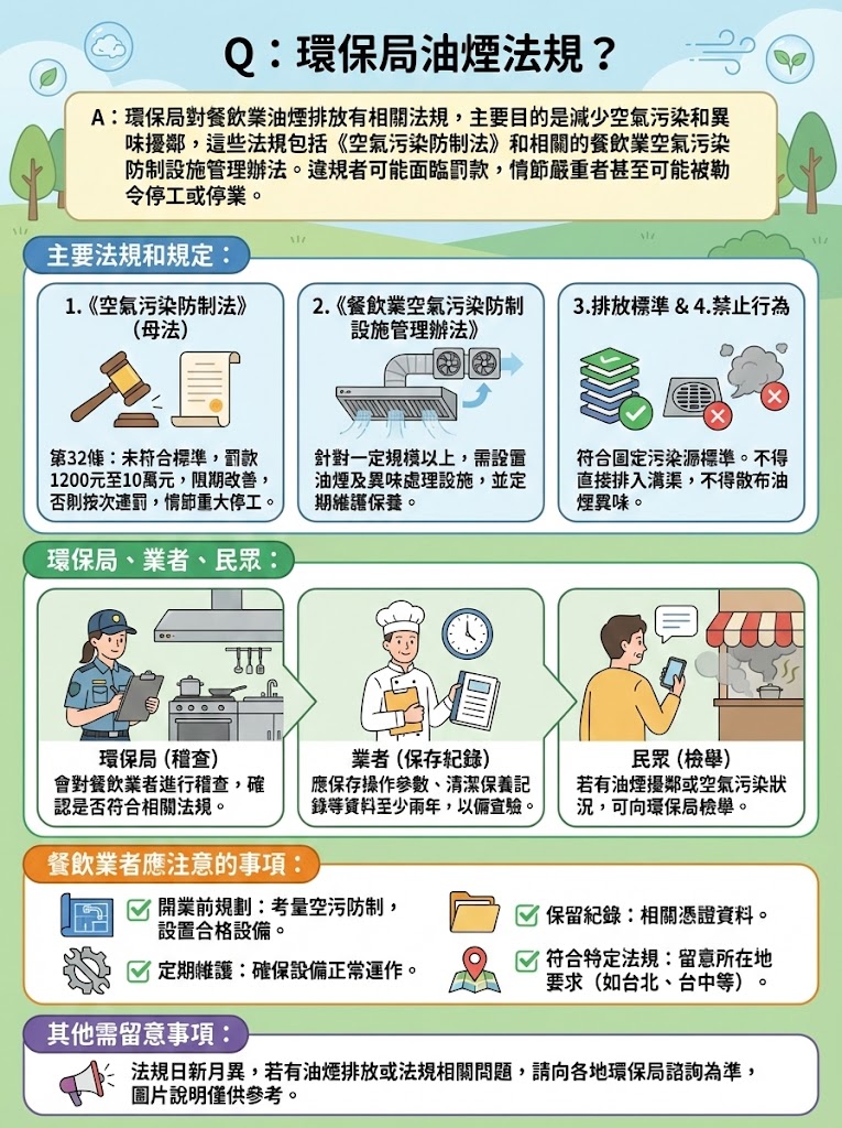 環保局油煙法規示意圖